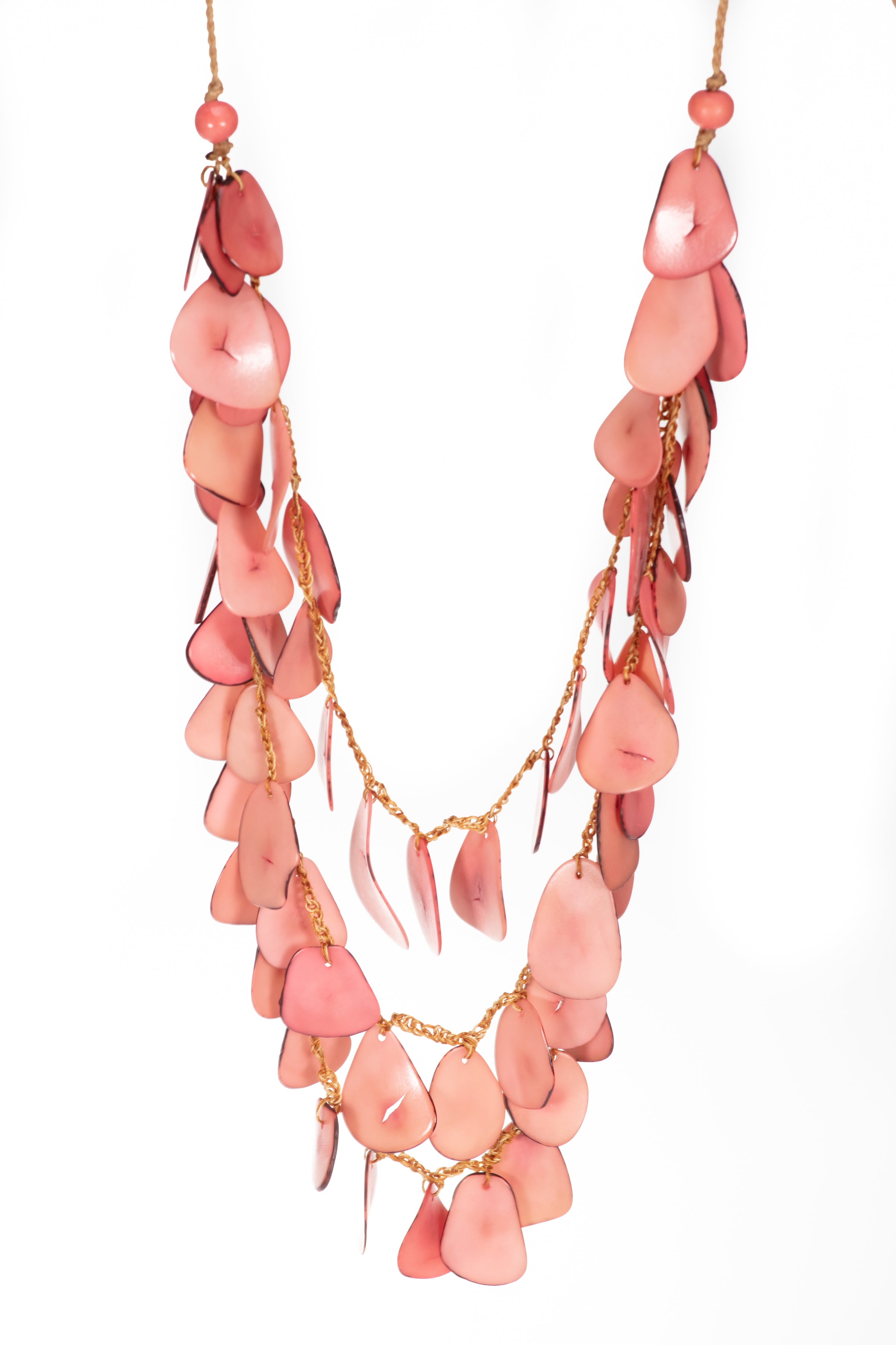 Pink Vegetable ivory Necklace